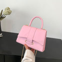 Pure Color Trendy Shoulder Portable Small Square Bag