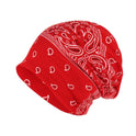 Soft Thin Cotton Men And Women Printed Paisley Pattern Fashion Sleeve Cap