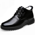 Casual high top leather shoes