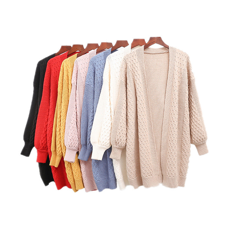 Women's Knit cardigan sweater loose coat