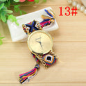 Hand-woven color drawstring watch