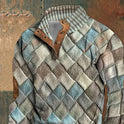 Spring And Autumn Zipper Digital Printing Men's Sweater