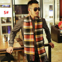 Men's Fashion Casual Warm Plaid Scarf