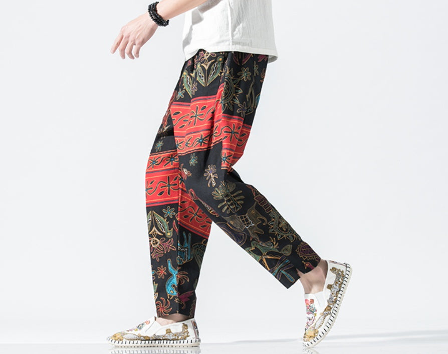 Chinese style small foot lantern nine pants