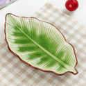 Creative Banana Leaf Shape Ceramic Plate Lovely Seasoning Dish