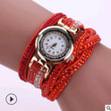 Fashion watch ladies fashion watch, diamond twisted pu belt winding fashion watch