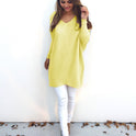 V-neck long sleeve women's thin sweater