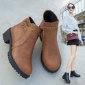 Large Size Martin Boots Women's Thick And Low Heel Fashion All-match Non-slip Casual Short Boots