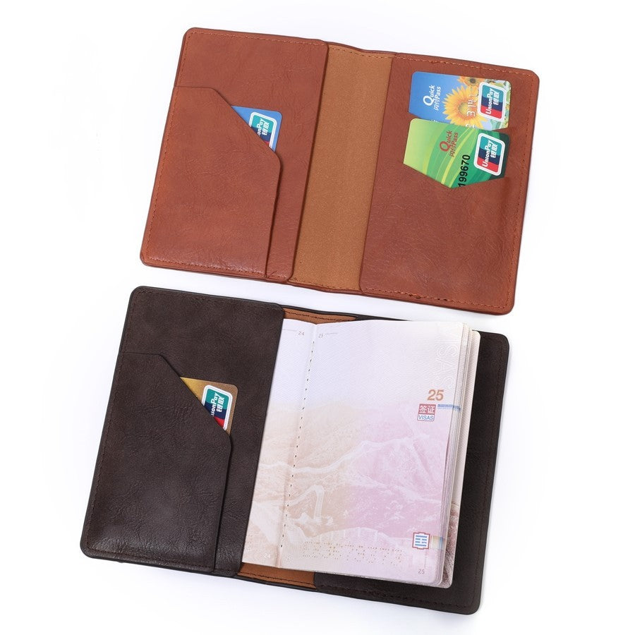 PU Leather Passport Cover Men Wallet