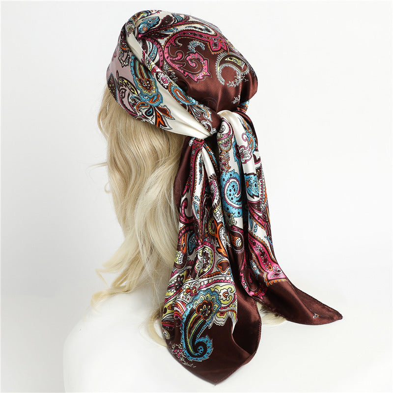 Vintage Cashew Scarf Artificial Silk Scarf