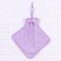 Coral velvet bow absorbent towel