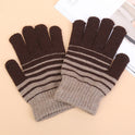 Winter gloves thick wool non-slip warm all-finger woolen gloves