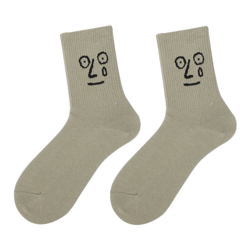 Funny Face Women's Cotton High-Top Socks