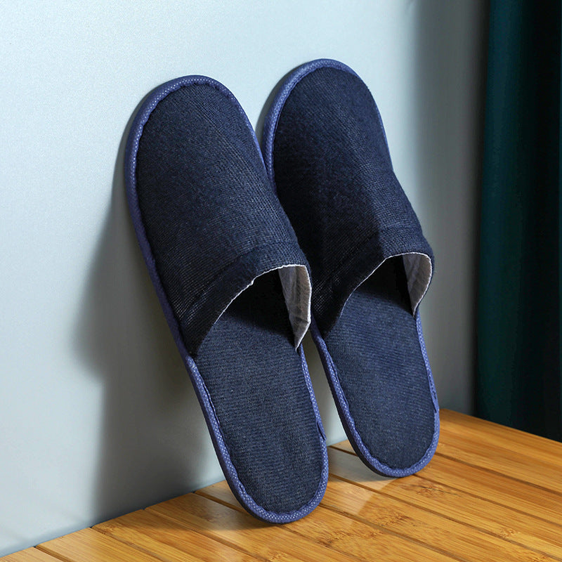 Women's Home Solid Color Non-slip Platform Hotel Slippers