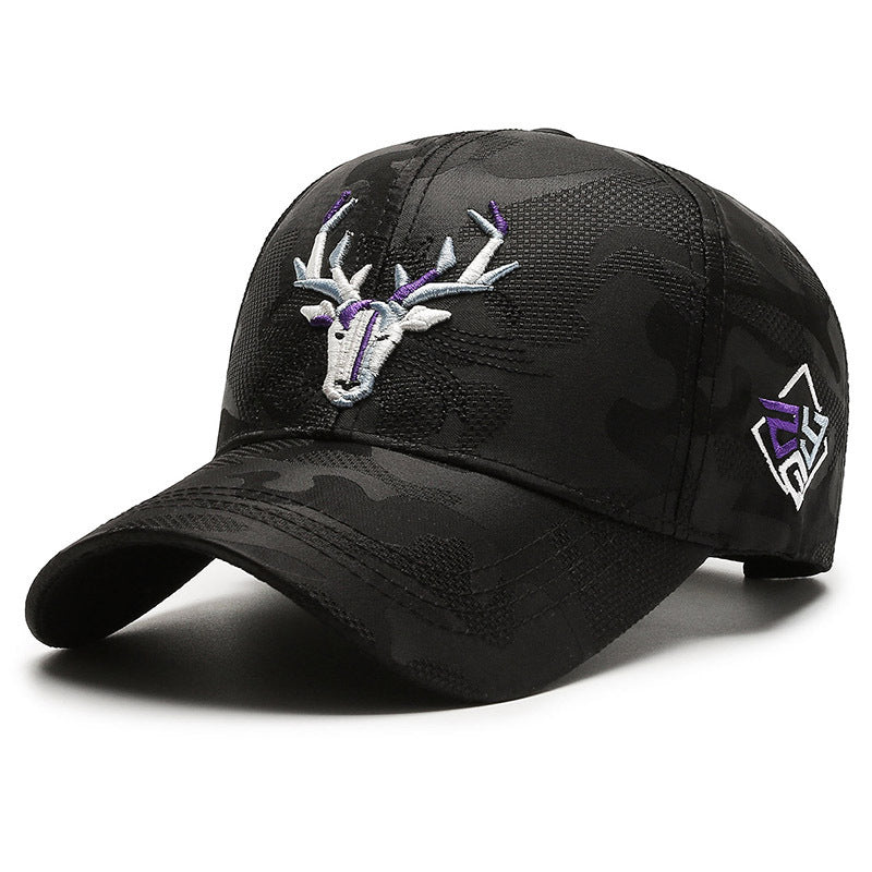 Embroidery Hat Elk Peaked Cap