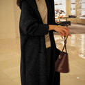 Hooded coat mid-length