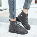 Casual matte lace up low top Martin boots