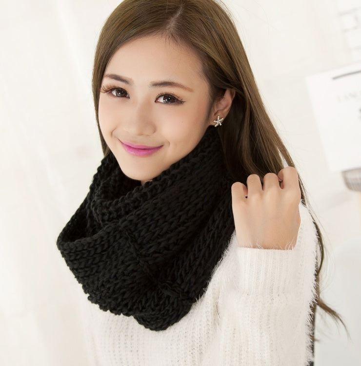 Women's Padded Warm And Cold-proof Hooded Scarf