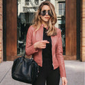 Leather PU suit jacket