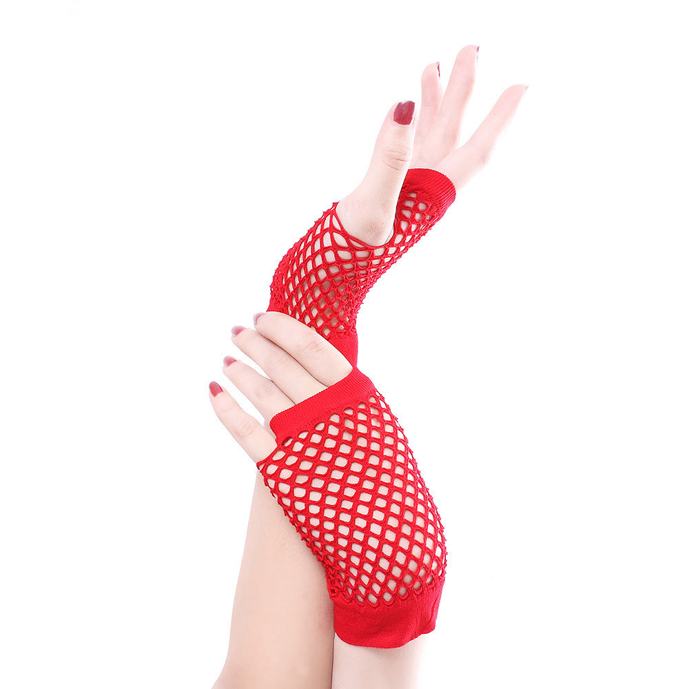 Womens Short coarse mesh gloves