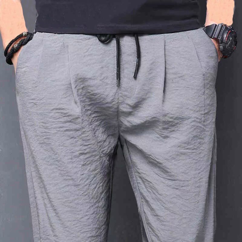 Ice silk summer long pants men