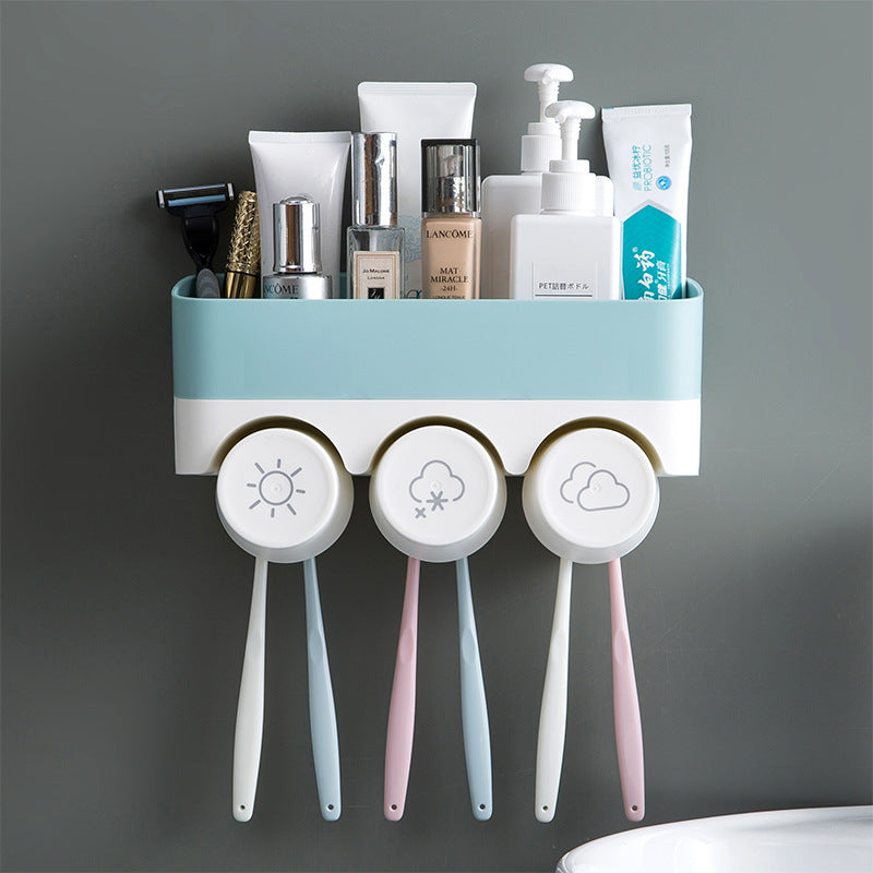 Wall toothbrush rack