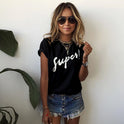 Summer Style Mascara Red Lip Pattern Printed Short Sleeve T-shirts