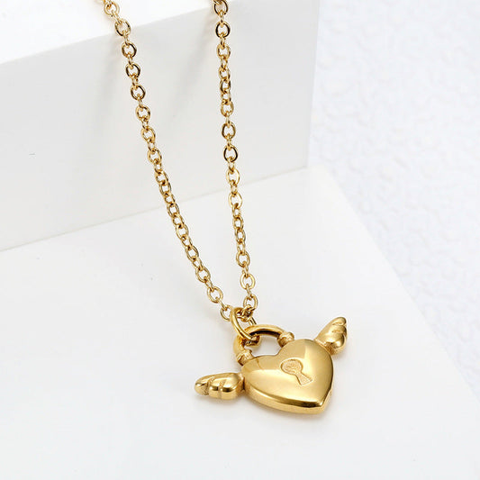 Light Luxury Minority Design Love Angel Wings Pendant Necklace