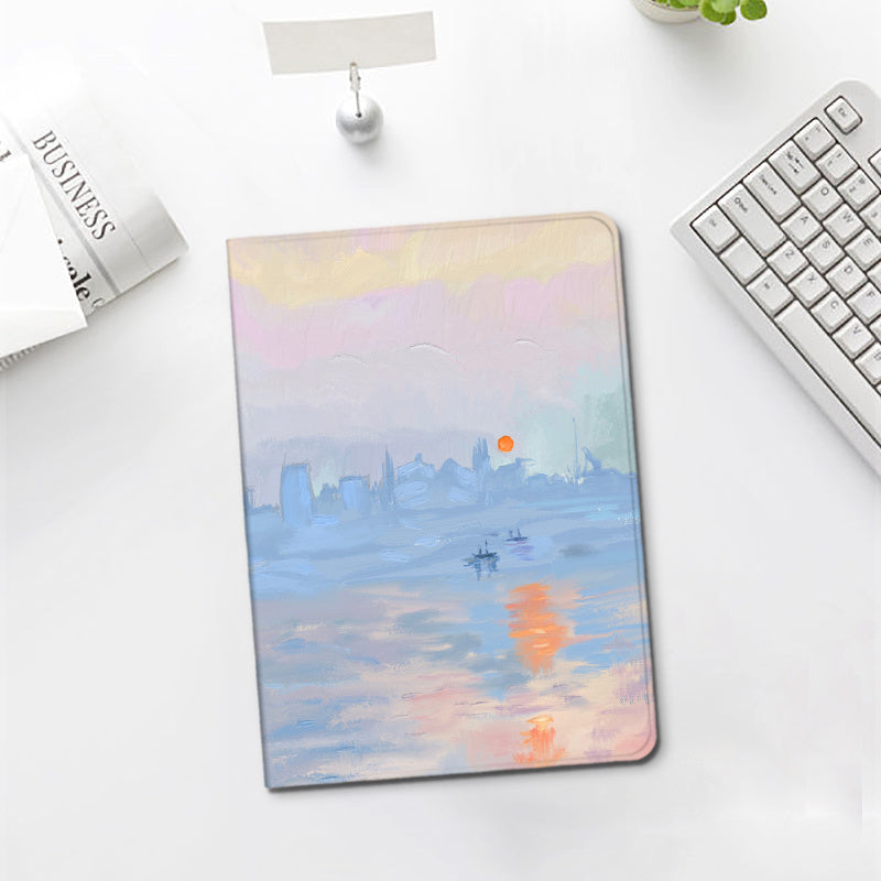 Literary Oil Painting Style Notebook Airbag Protector