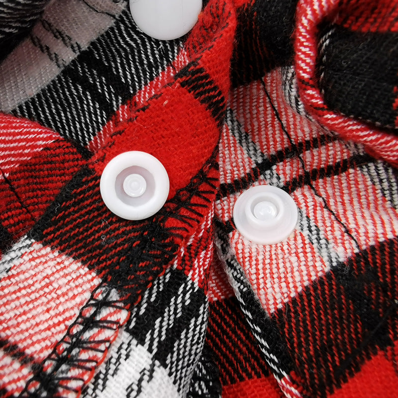 Pet Plaid Shirt Spring And Summer Dog Clothes