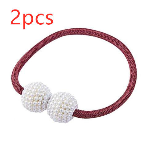 Magnetic Curtain Tiebacks Pearl Beads