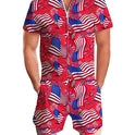 European and American men's summer short-sleeved suit