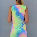 Sleeveless Vibrant Tie-Dye Dress