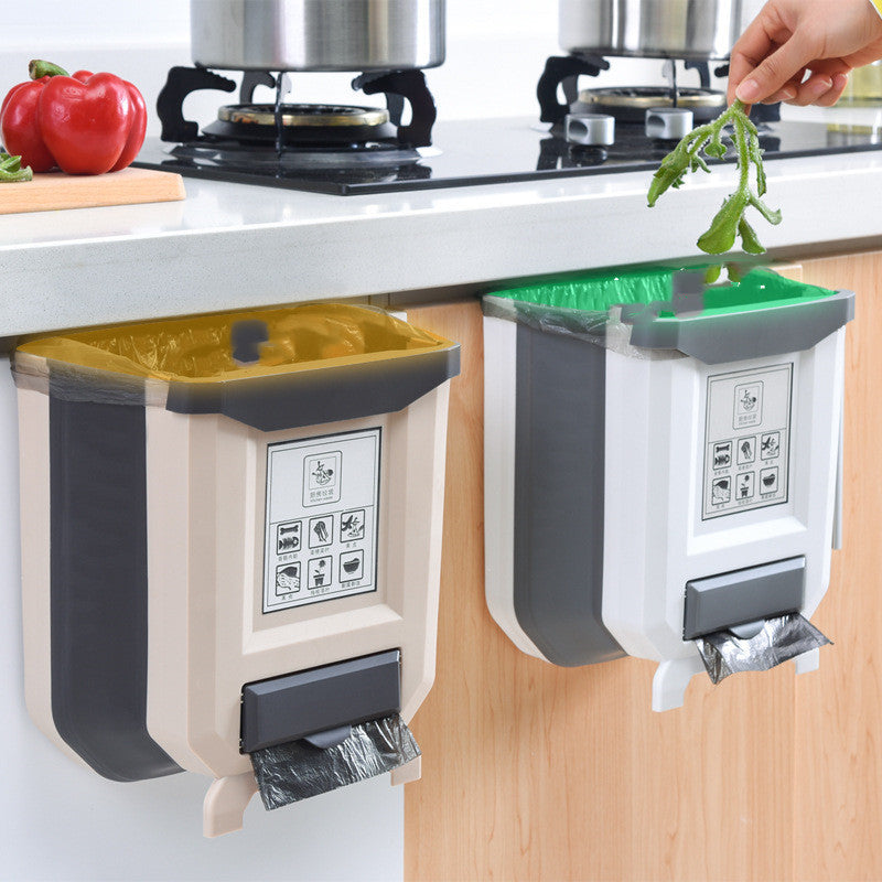 Kitchen Folding Wall Mounted Trash Can