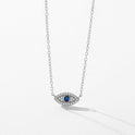 Pure Exquisite Diamond Devil's Eye Necklace Bone Chain Female