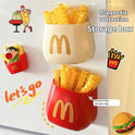 Creative French Fries Sealing Clip Magnetic Refrigerator Sticker Storage Box Food Snacks Multi-function Pen Holder