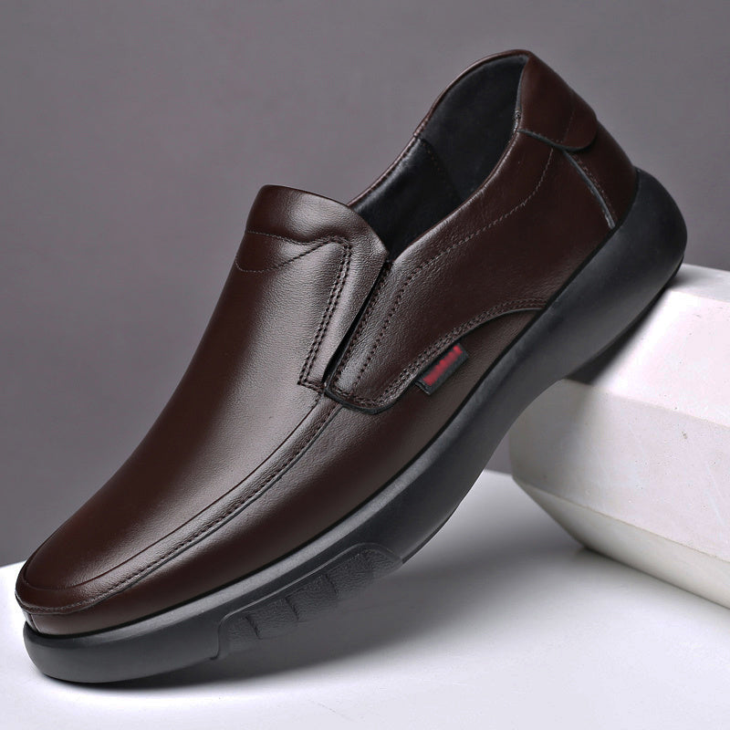 Spring and autumn casual men's leather shoes soft sole