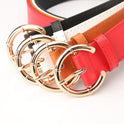 Women's Belt Alloy Pin Buckle C- Shaped Buckle Head Belt