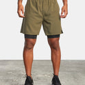 Fitness Summer Sports Casual Solid Color Camouflage Double-layer Shorts Men