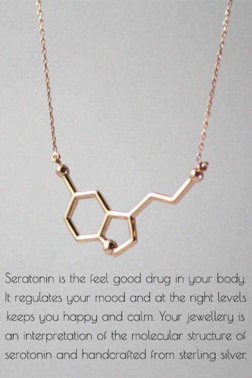 Simple Chemical Molecular Structure Pendant Necklace