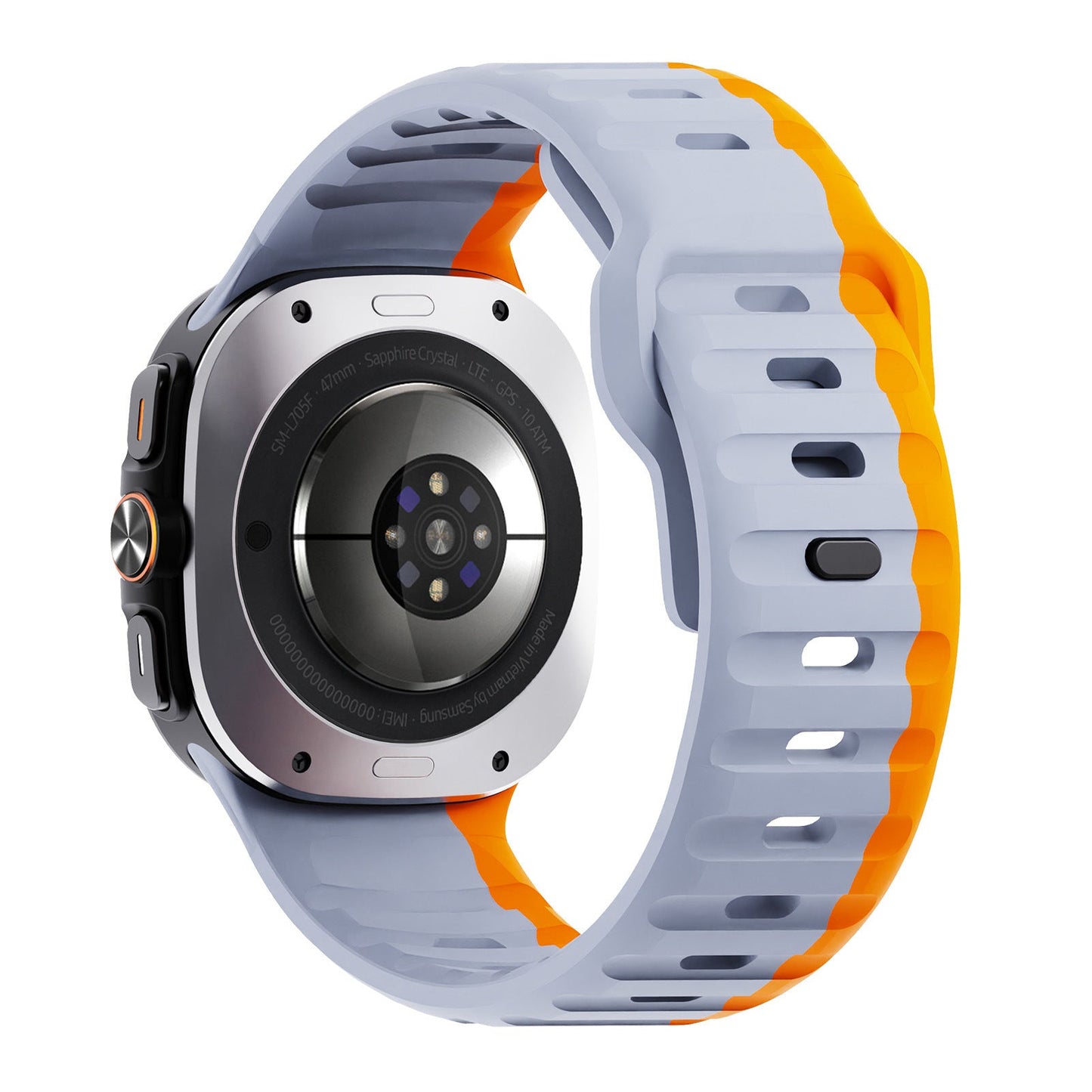 حزام سيليكون قابل للتطبيق على ساعة Ultra Wave Reverse Buckle مقاس 47 مم
