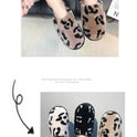 Baotou Leopard Print Fashionable Warm Cotton Slippers