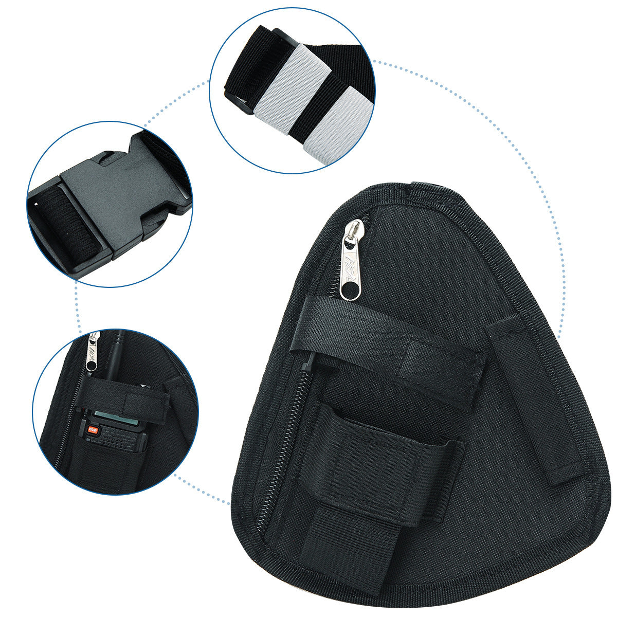 Walkie-Talkie Black Triangle Backpack Multifunctional Portable