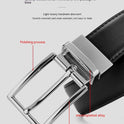 Men's Rotating Pin Buckle Genuine Leather Belt