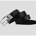 Men's Rotating Pin Buckle Genuine Leather Belt