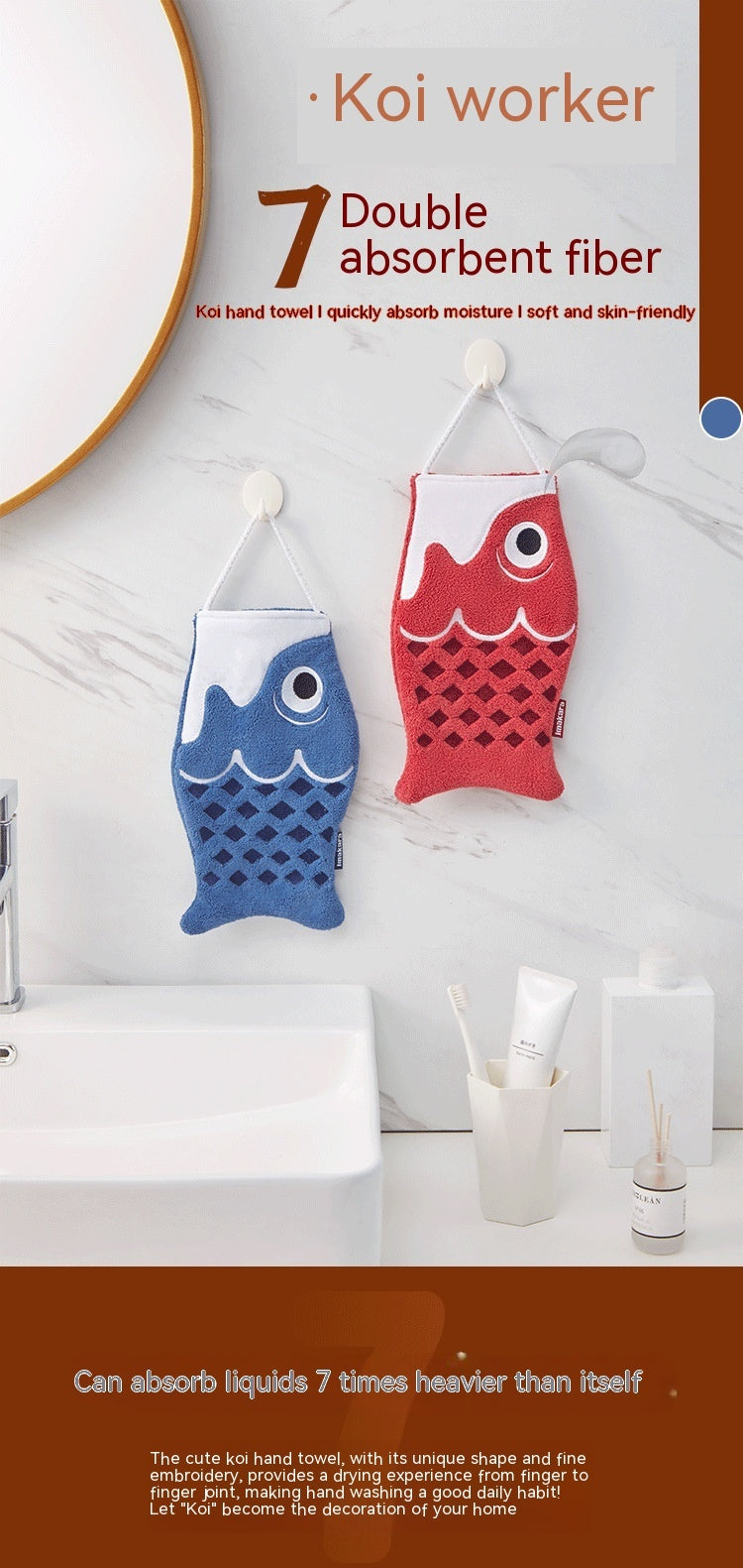 Cute Cartoon Hanging Hand Towel