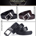 Men's Two-layer Cowhide Business Automatic Buckle Belt