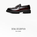 Slit Beads Matte Craft Leather Shoes Men