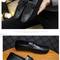 Casual Men's Solid Color Synthetic Leather Shoes