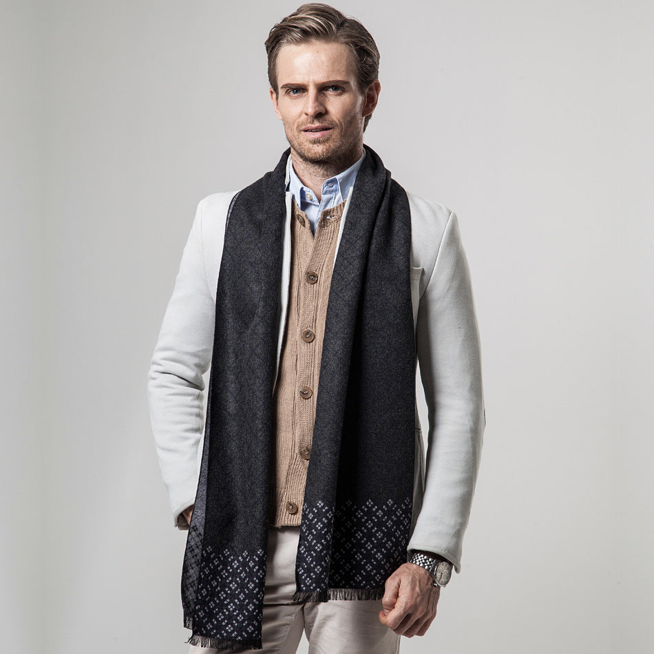 Ethnic classic plaid casual warm scarf